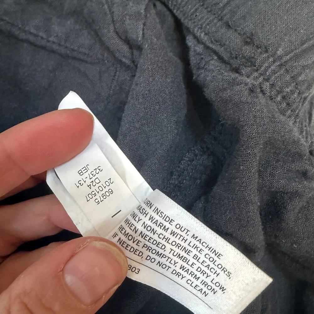 Duluth Trading Size 12 Overeasy Lightweight Hemp Capris Pants Black 60975‎